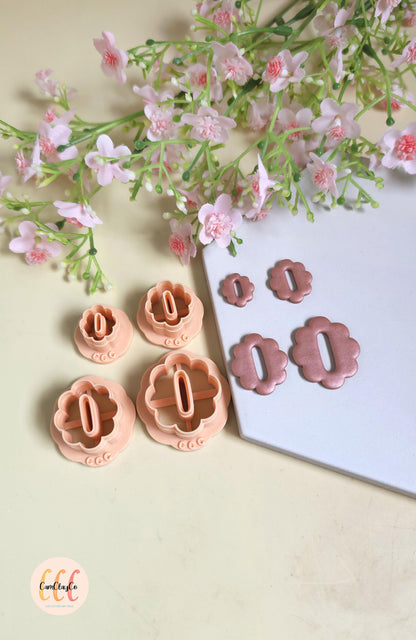 Emporte-pièces fleurs allongées trous ovales pour la fabrication de bijoux en argile polymère, créoles interchangeables, pampilles