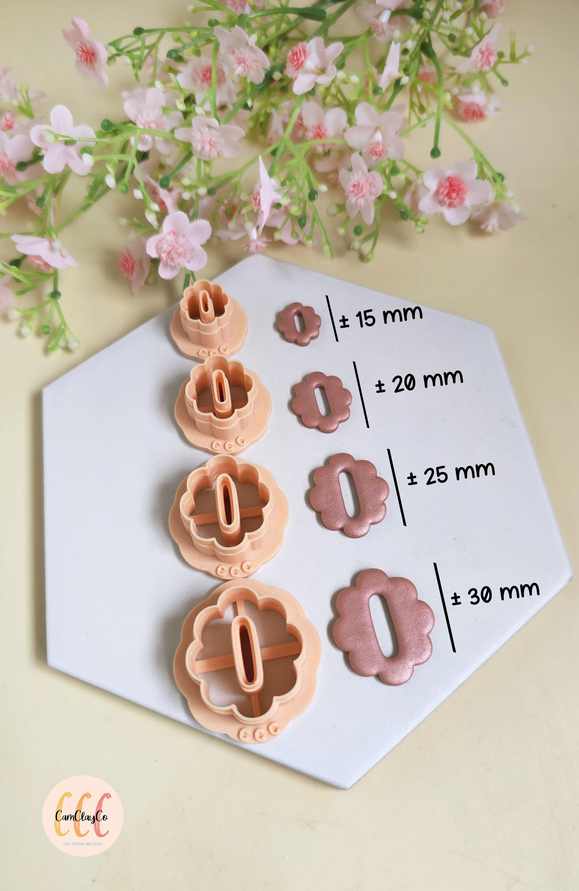 Emporte-pièces fleurs allongées trous ovales pour la fabrication de bijoux en argile polymère, créoles interchangeables, pampilles