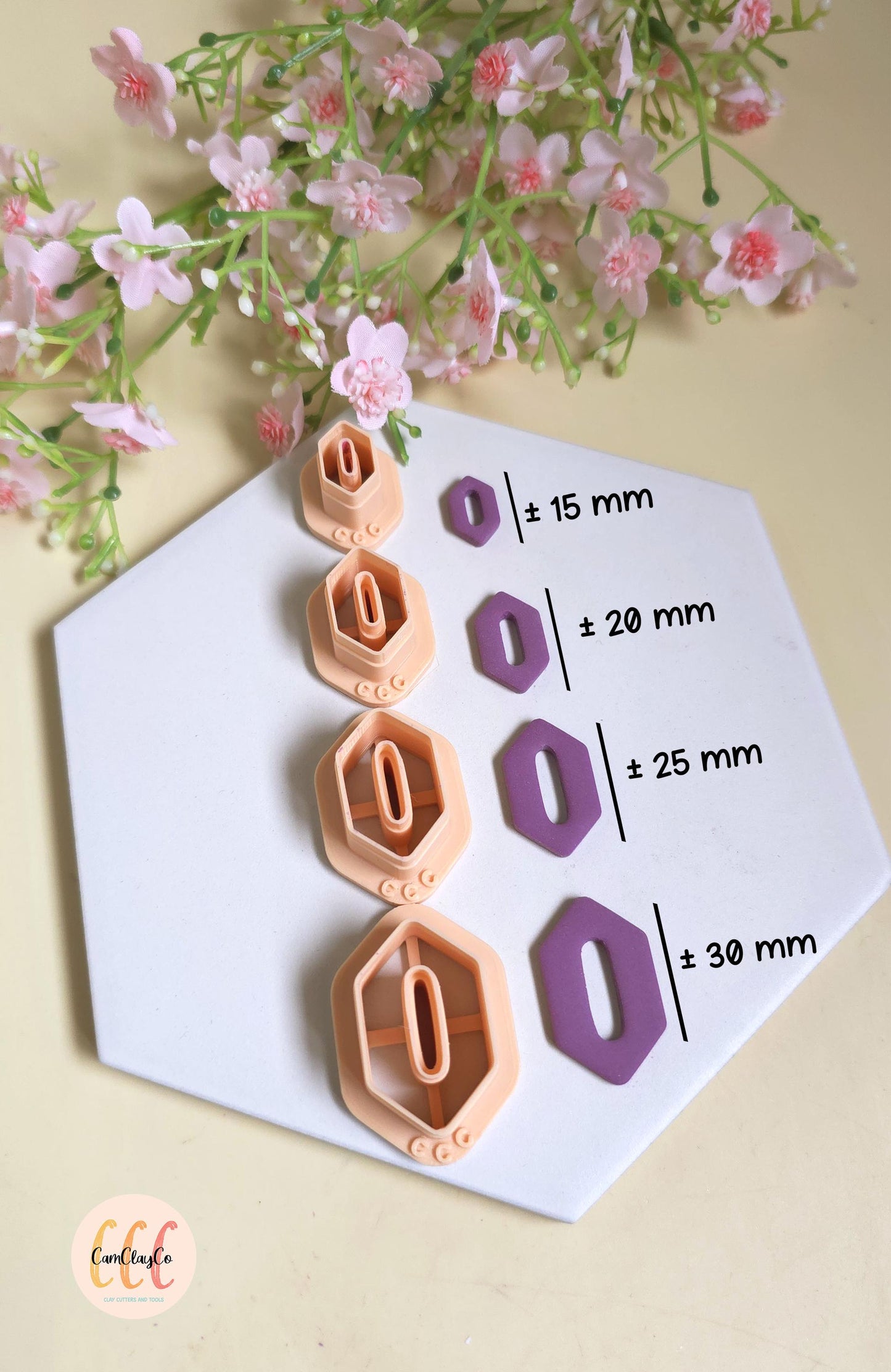 Emporte-pièces hexagones allongés trous ovales pour la fabrication de bijoux en argile polymère, créoles interchangeables, pampilles
