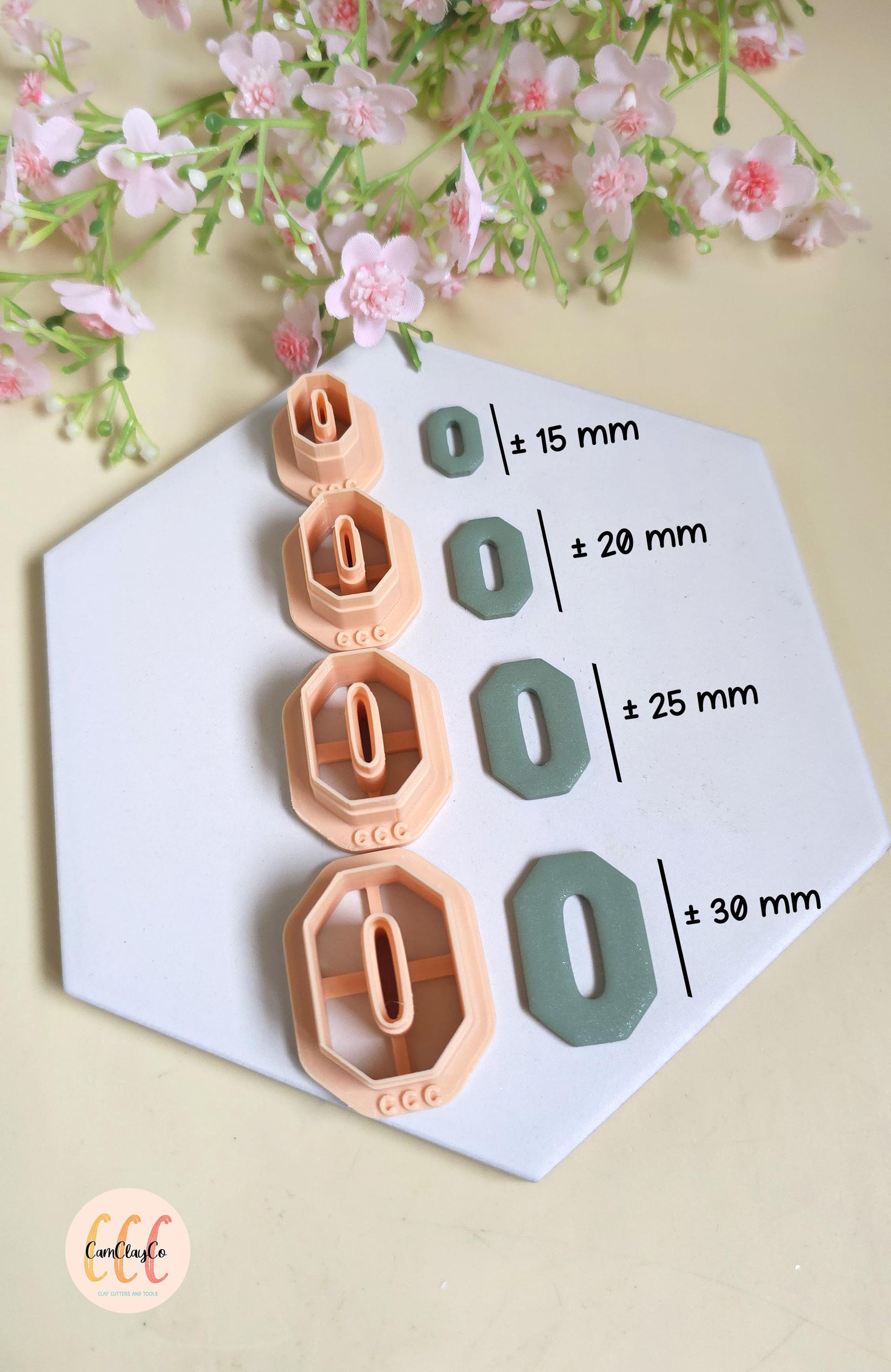 Emporte-pièces octogones allongés trous ovales pour la fabrication de bijoux en argile polymère, créoles interchangeables, pampilles