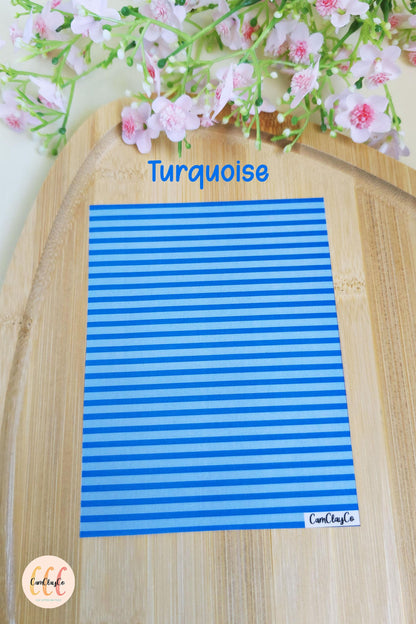 Feuille de transfert soluble à l'eau - Lignes couleurs et fond couleur