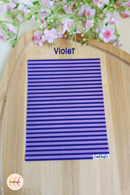 Feuille de transfert soluble à l'eau - Lignes couleurs et fond couleur