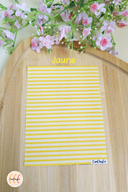 Feuille de transfert soluble à l'eau - Lignes couleurs et fond couleur