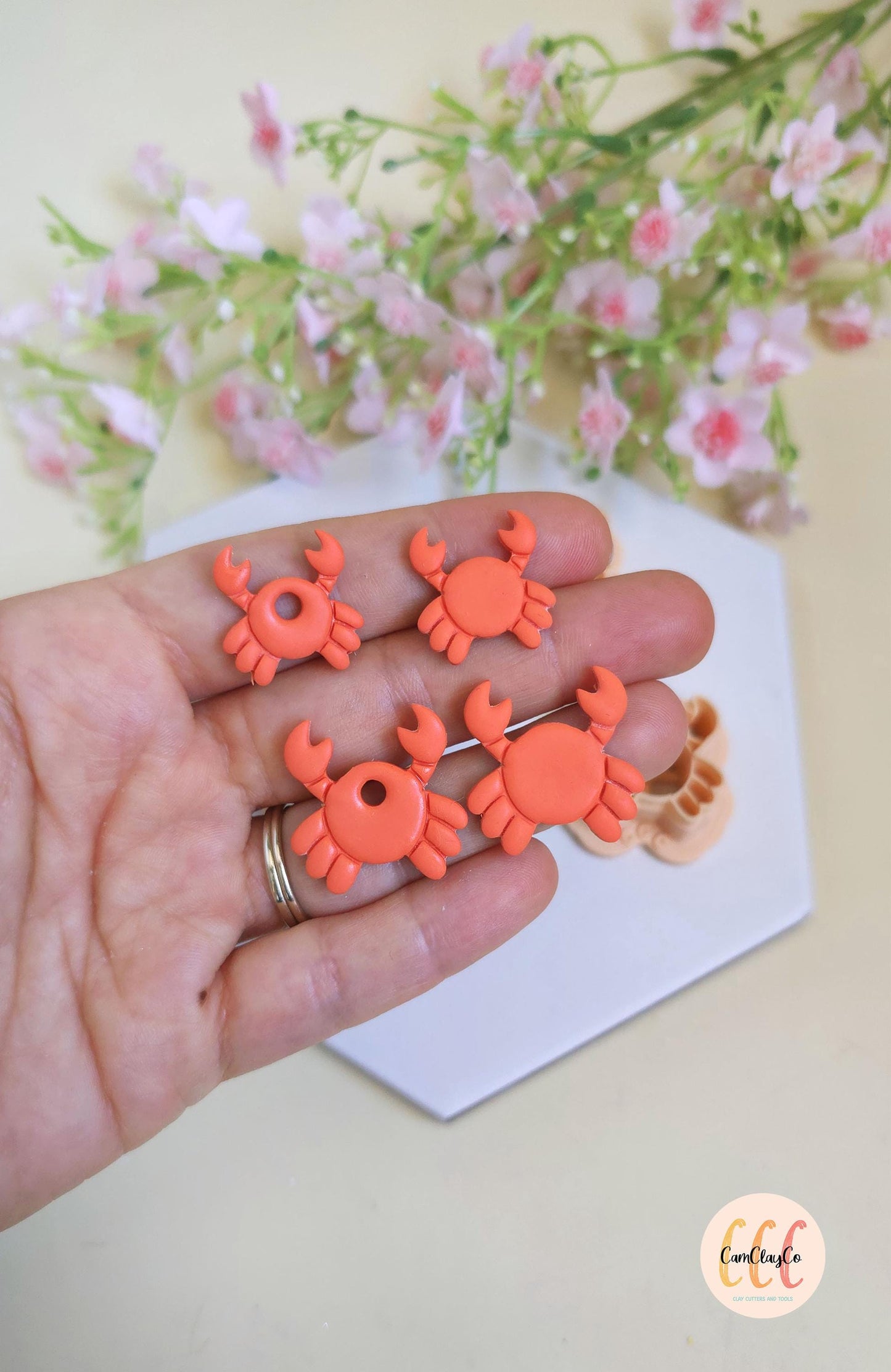 Emporte-pièces 3D en forme de crabes pour la fabrication de bijoux en argile polymère, créoles interchangeables, pampilles