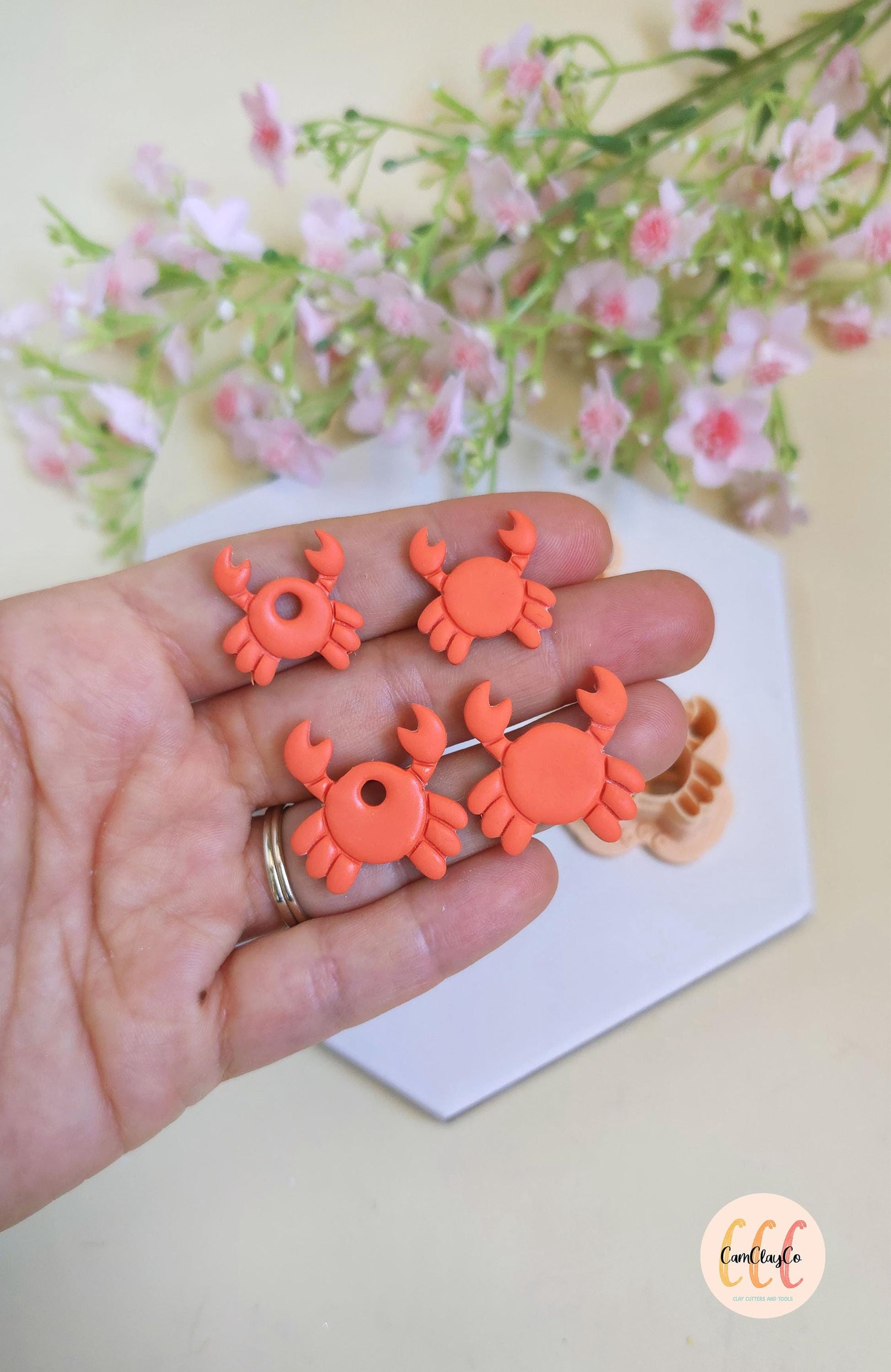 Emporte-pièces 3D en forme de crabes pour la fabrication de bijoux en argile polymère, créoles interchangeables, pampilles