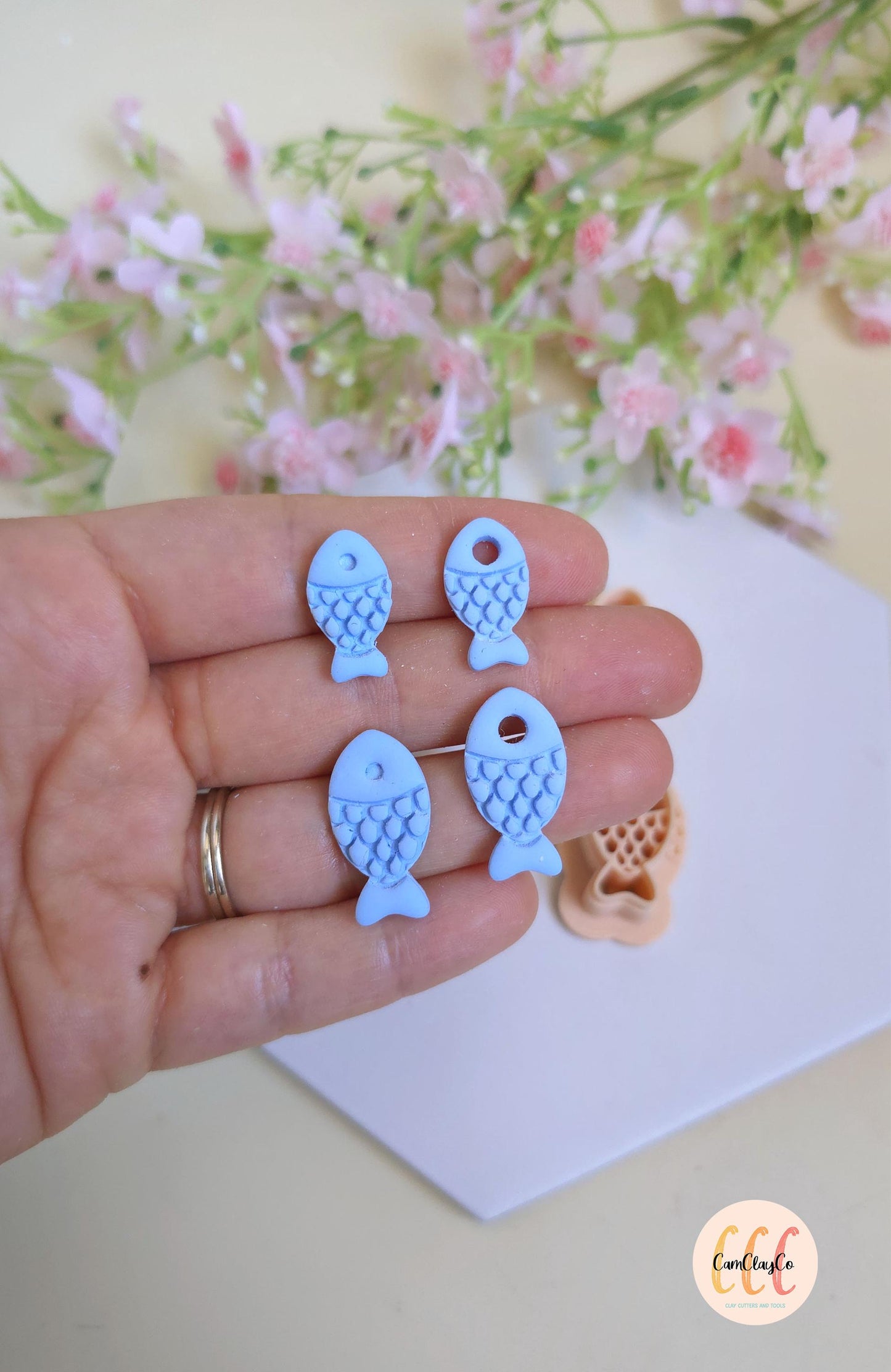 Emporte-pièces 3D petits poissons avec écailles pour la fabrication de bijoux en argile polymère, créoles interchangeables, pampilles