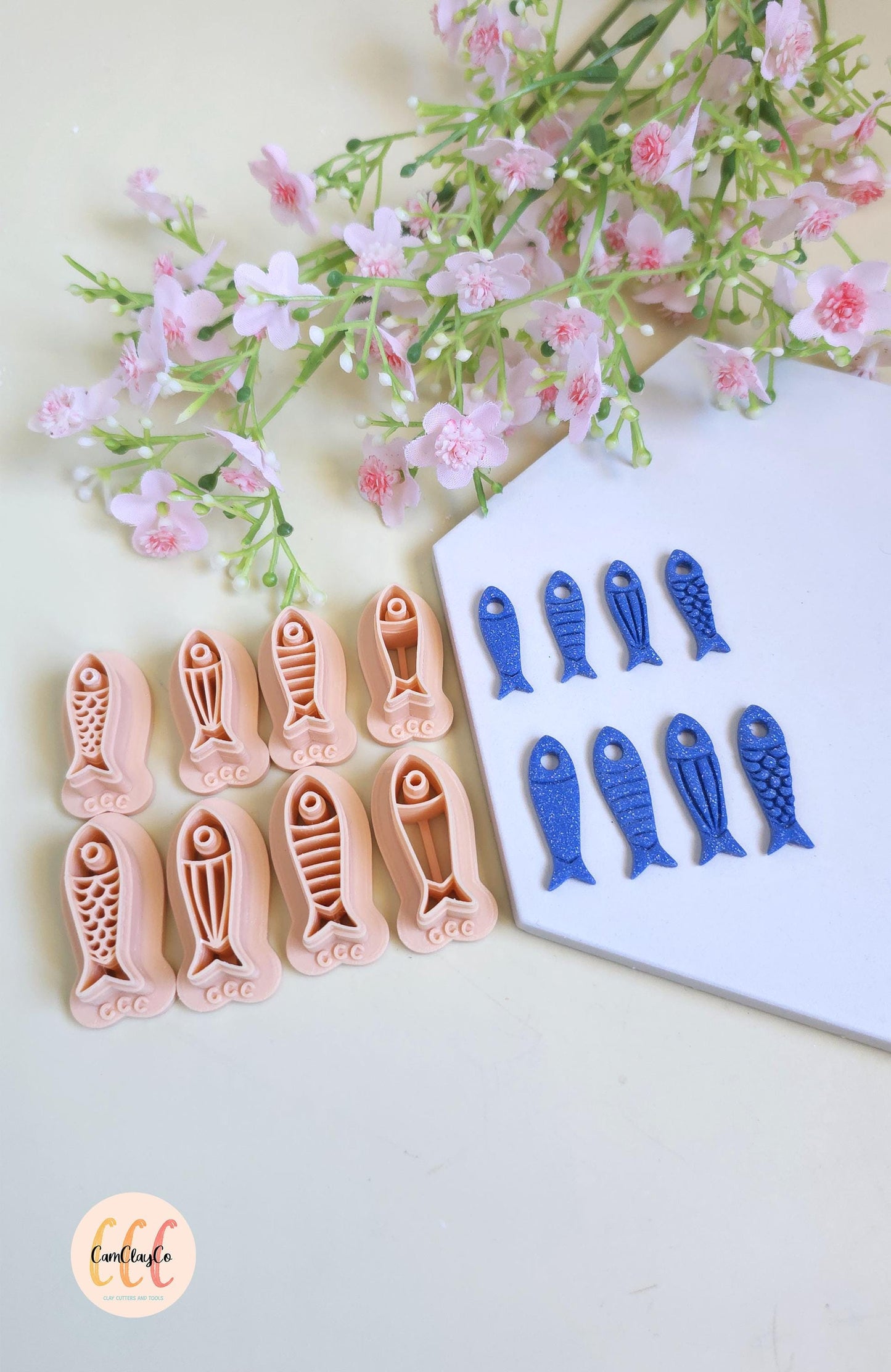 Emporte-pièces 3D en forme de sardines pour la fabrication de bijoux en argile polymère, créoles interchangeables, pampilles