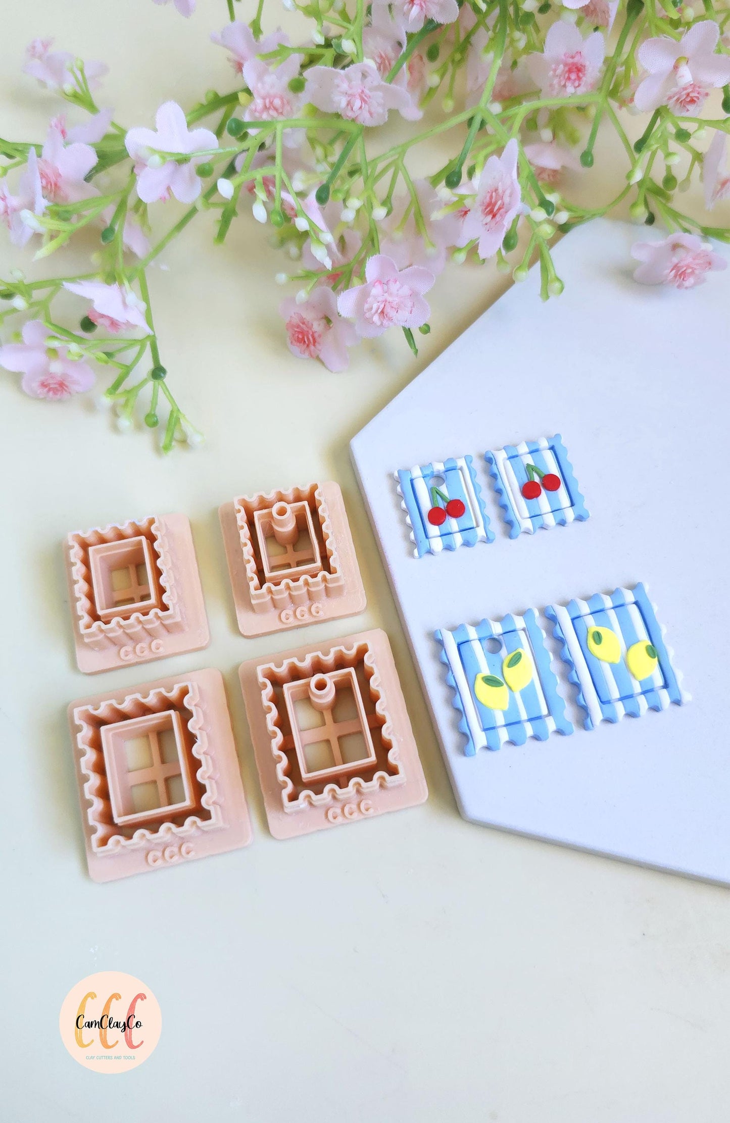 Emporte-pièces 3D en forme de timbres pour la fabrication de bijoux en argile polymère, créoles interchangeables, pampilles