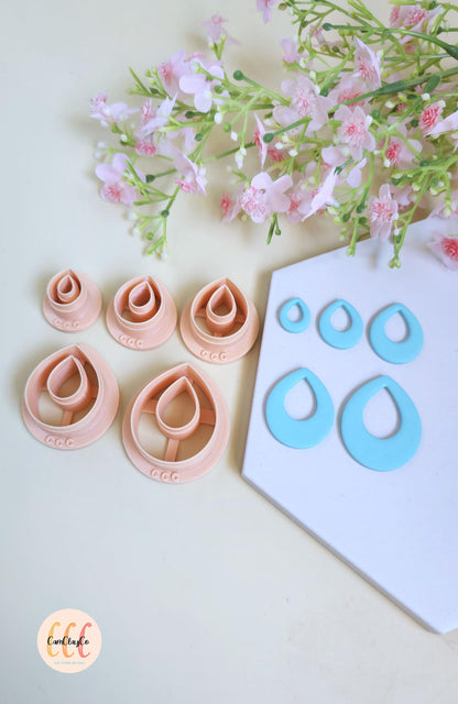 Emporte-pièces en forme de gouttes larges pour la fabrication de bijoux en argile polymère, créoles interchangeables, pampilles