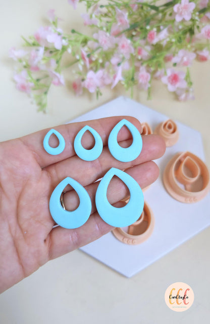 Emporte-pièces en forme de gouttes larges pour la fabrication de bijoux en argile polymère, créoles interchangeables, pampilles