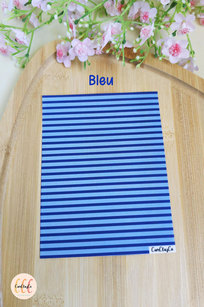 Feuille de transfert soluble à l'eau - Lignes couleurs et fond couleur