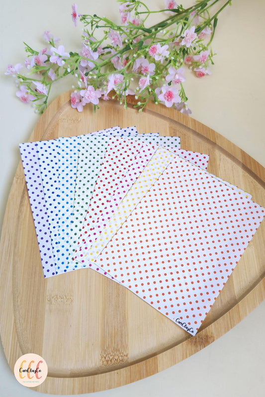 Feuille de transfert soluble à l'eau - Pois couleurs
