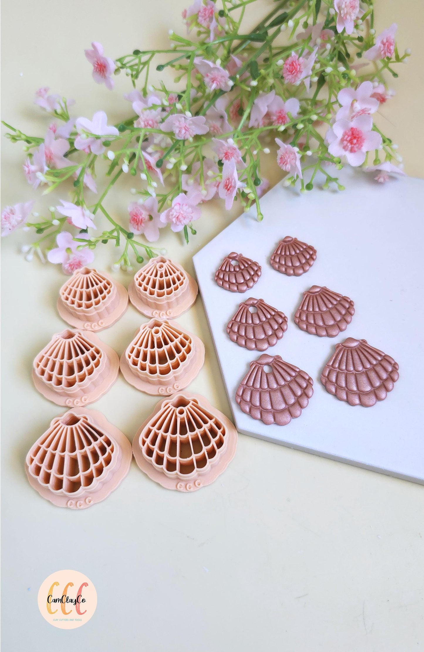 Emporte-pièces 3D en forme de coquillages détaillés pour la fabrication de bijoux en argile polymère, créoles interchangeables, pampilles