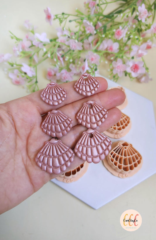 Emporte-pièces 3D en forme de coquillages détaillés pour la fabrication de bijoux en argile polymère, créoles interchangeables, pampilles