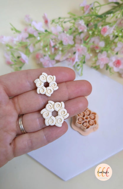 Emporte-pièces 3D en forme de couronnes de coquillages pour la fabrication de bijoux en argile polymère, créoles interchangeables, pampilles