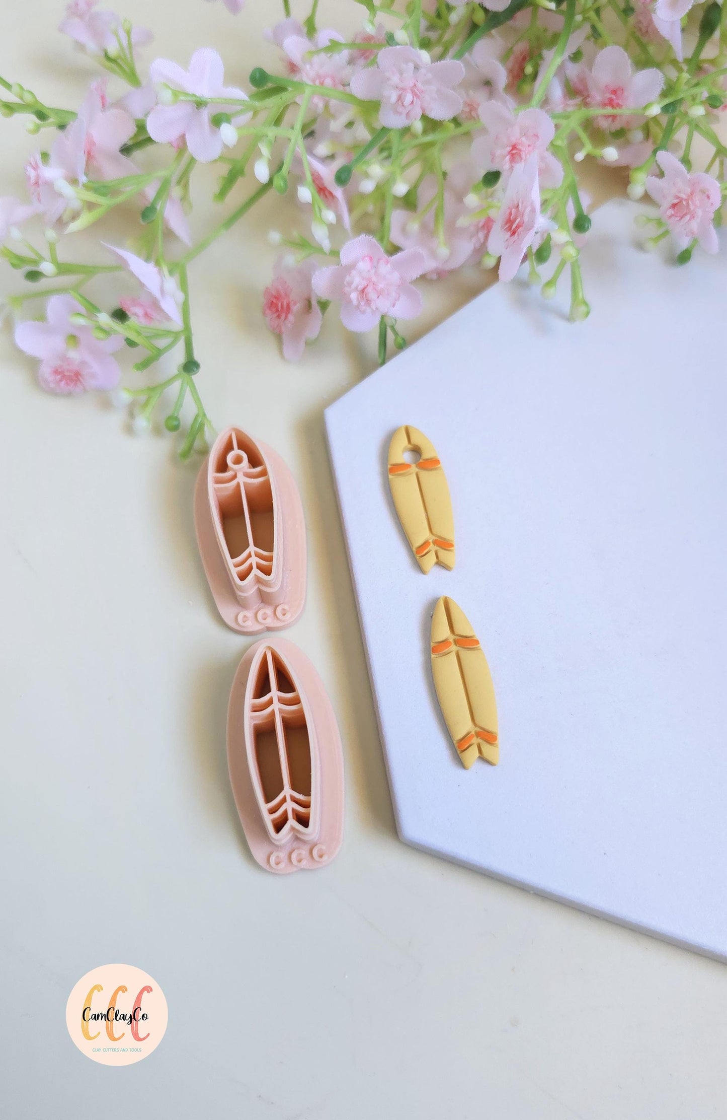 Emporte-pièces 3D en forme de planches de surf pour la fabrication de bijoux en argile polymère, créoles interchangeables, pampilles