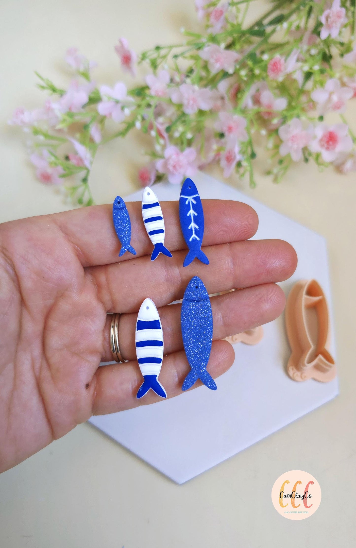 Emporte-pièces 3D en forme de sardines pour la fabrication de bijoux en argile polymère