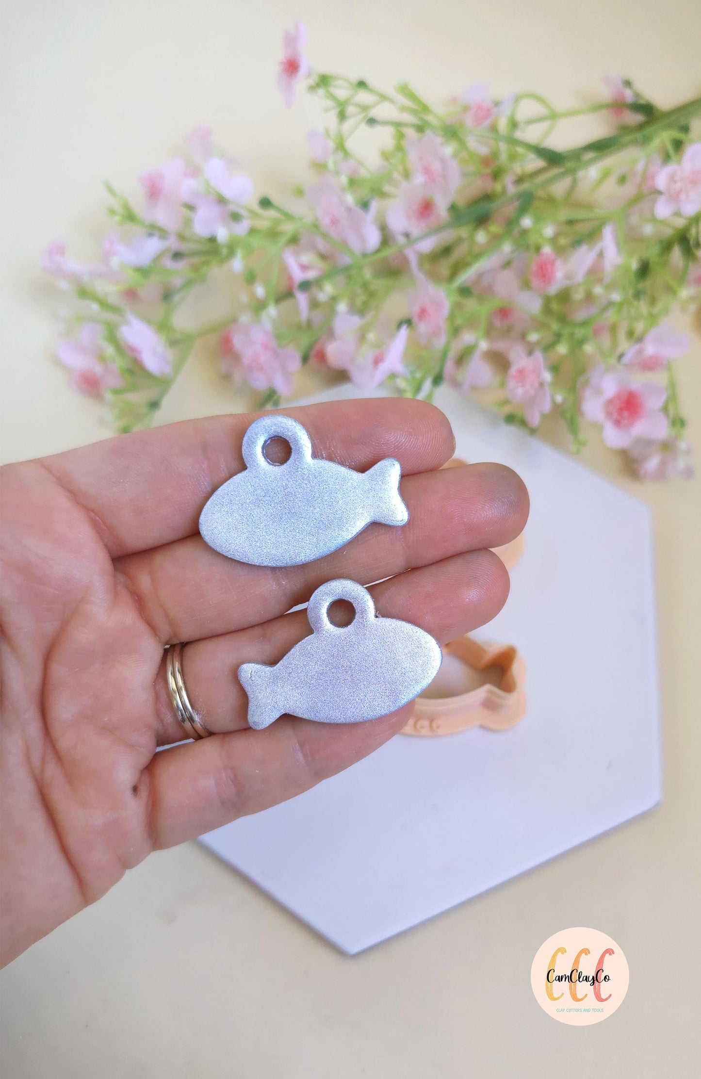 Emporte-pièces 3D médailles animaux en forme de poissons pour la fabrication de créations en argile polymère
