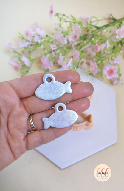 Emporte-pièces 3D médailles animaux en forme de poissons pour la fabrication de créations en argile polymère