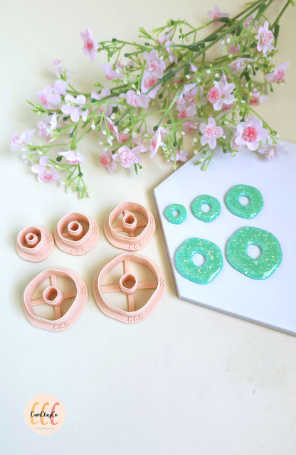 Emporte-pièces 3D en forme de cercles organiques pour la fabrication de bijoux en argile polymère, créoles interchangeables, pampilles