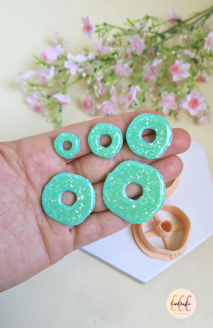 Emporte-pièces 3D en forme de cercles organiques pour la fabrication de bijoux en argile polymère, créoles interchangeables, pampilles