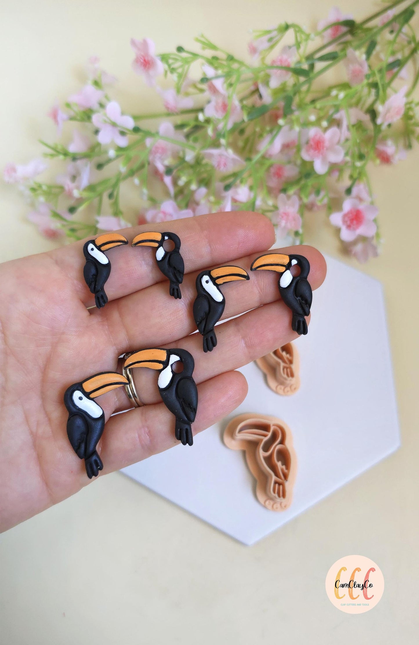 Emporte-pièce 3D en forme de toucans pour la fabrication de bijoux en argile polymère, pampilles, créoles interchangeables