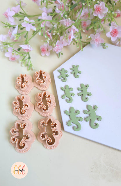 Emporte-pièces 3D en forme de geckos pour la fabrication de bijoux en argile polymère
