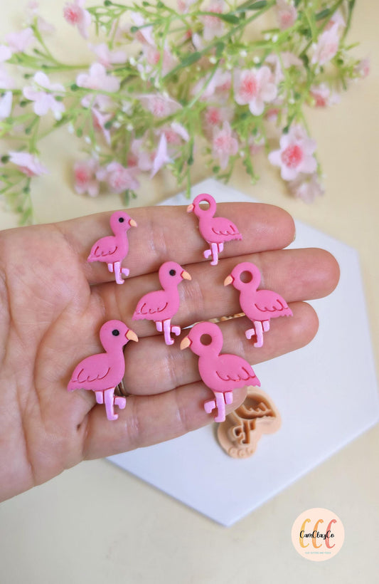 Emporte-pièce 3D en forme de flamants rose pour la fabrication de bijoux en argile polymère, pampilles, créoles interchangeables