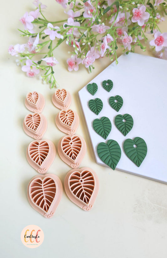Emporte-pièces 3D en forme de feuilles tropicales pour la fabrication de bijoux en argile polymère, pampilles, créoles interchangeables