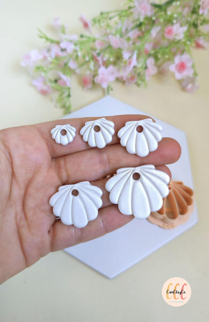 Emporte-pièce 3D en forme de coquillage pour la fabrication de bijoux en argile polymère, créoles interchangeables, pampilles