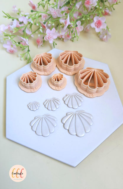 Emporte-pièce 3D en forme de coquillage pour la fabrication de bijoux en argile polymère, créoles interchangeables, pampilles