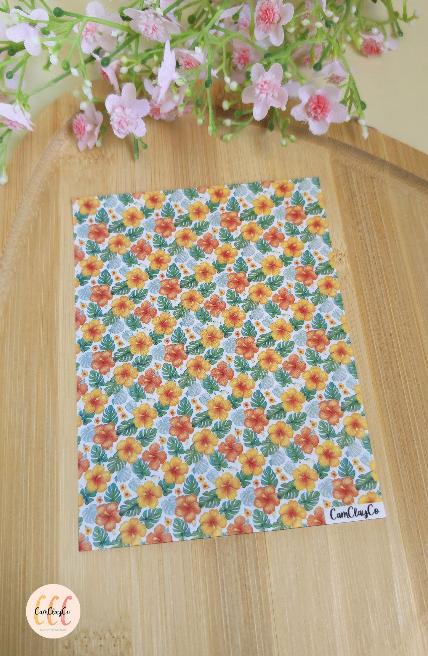Feuille de transfert soluble à l'eau - Tropical 06