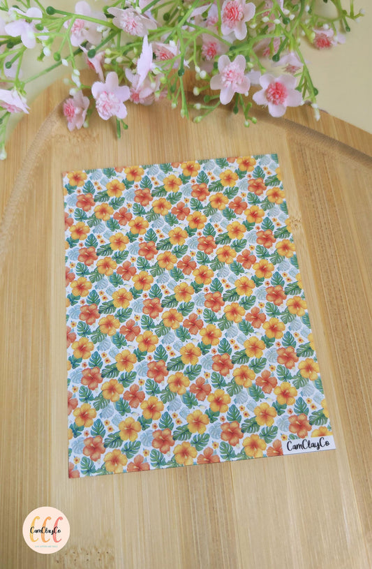 Feuille de transfert soluble à l'eau - Tropical 06