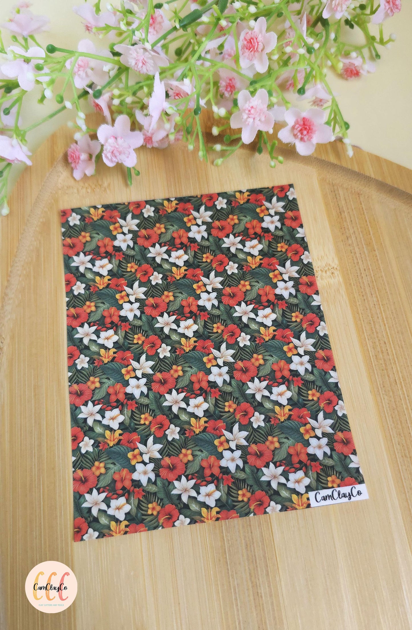 Feuille de transfert soluble à l'eau - Tropical 015