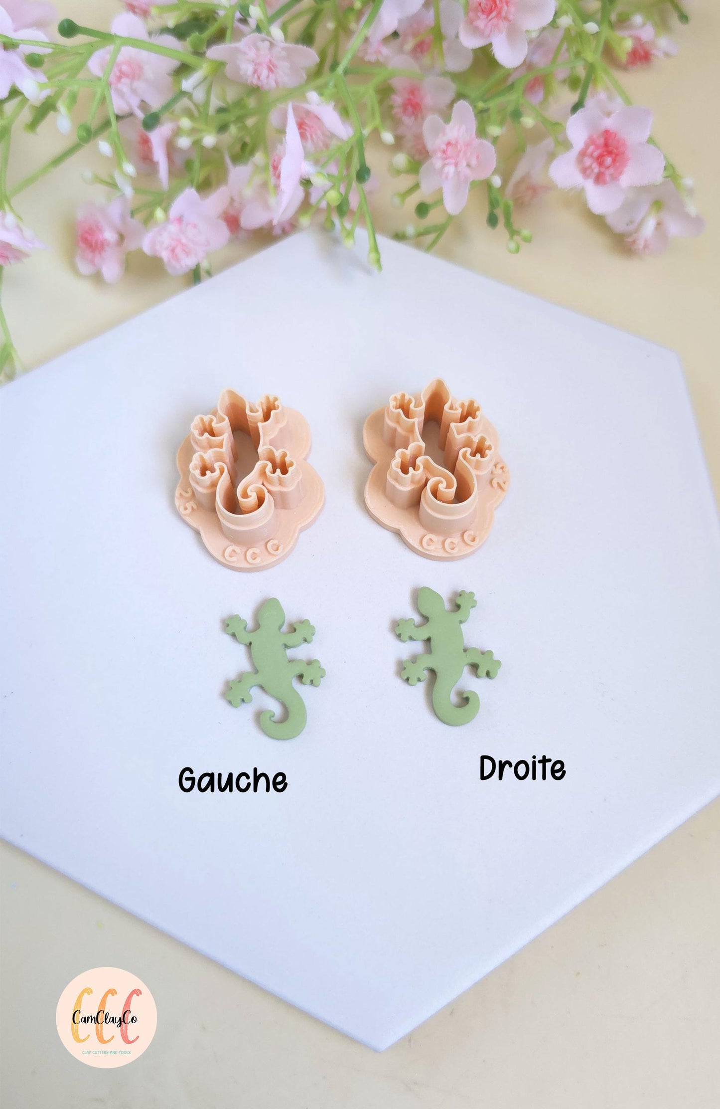 Emporte-pièces 3D en forme de geckos pour la fabrication de bijoux en argile polymère