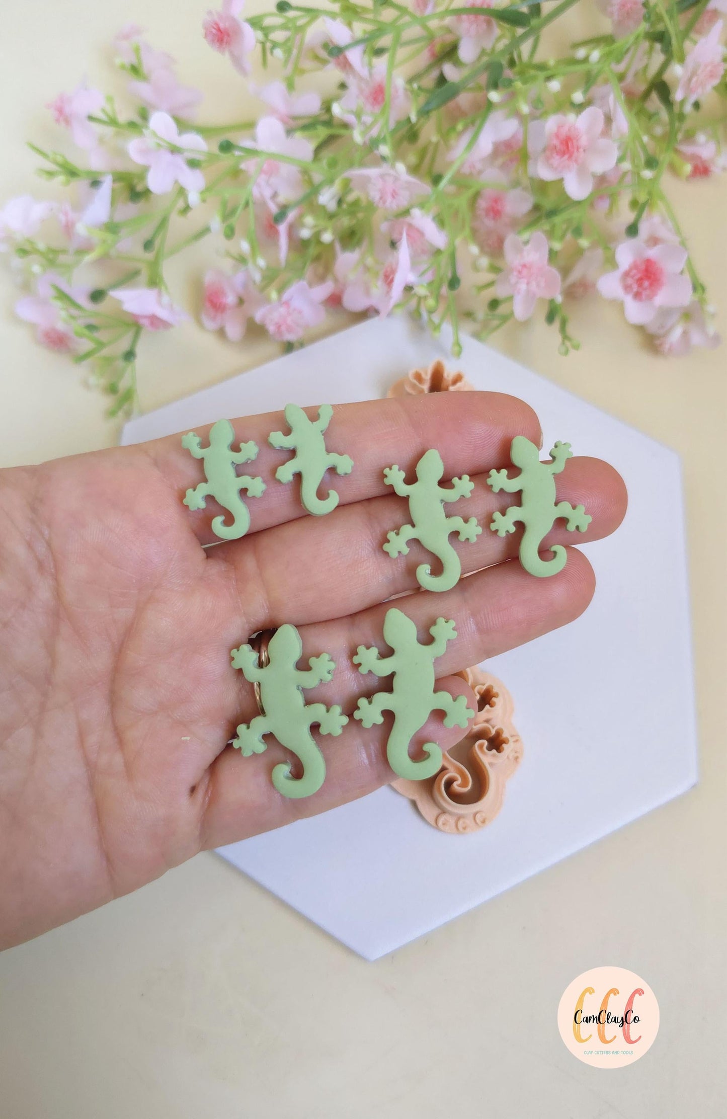 Emporte-pièces 3D en forme de geckos pour la fabrication de bijoux en argile polymère