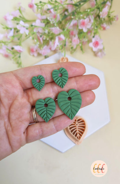 Emporte-pièces 3D en forme de feuilles tropicales pour la fabrication de bijoux en argile polymère, pampilles, créoles interchangeables