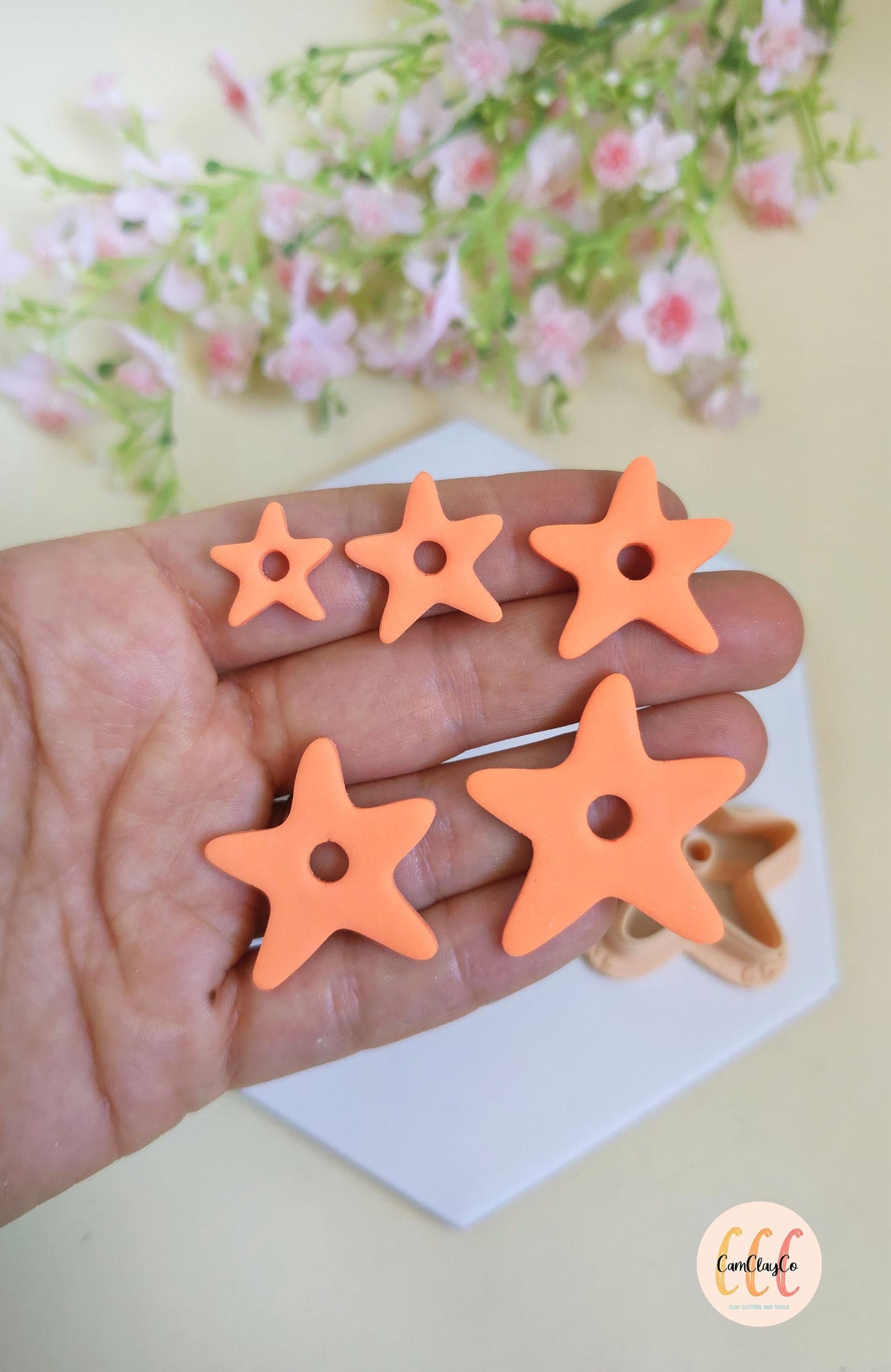 Emporte-pièces 3D en forme d'étoile de mer pour la fabrication de bijoux en argile polymère, créoles interchangeables, pampilles