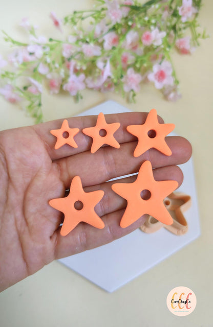 Emporte-pièces 3D en forme d'étoile de mer pour la fabrication de bijoux en argile polymère, créoles interchangeables, pampilles
