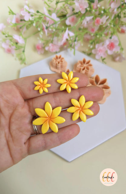 Emporte-pièces 3D en forme de fleurs 7 pétales pointus pour la fabrication de bijoux en argile polymère, pampilles, créoles interchangeables
