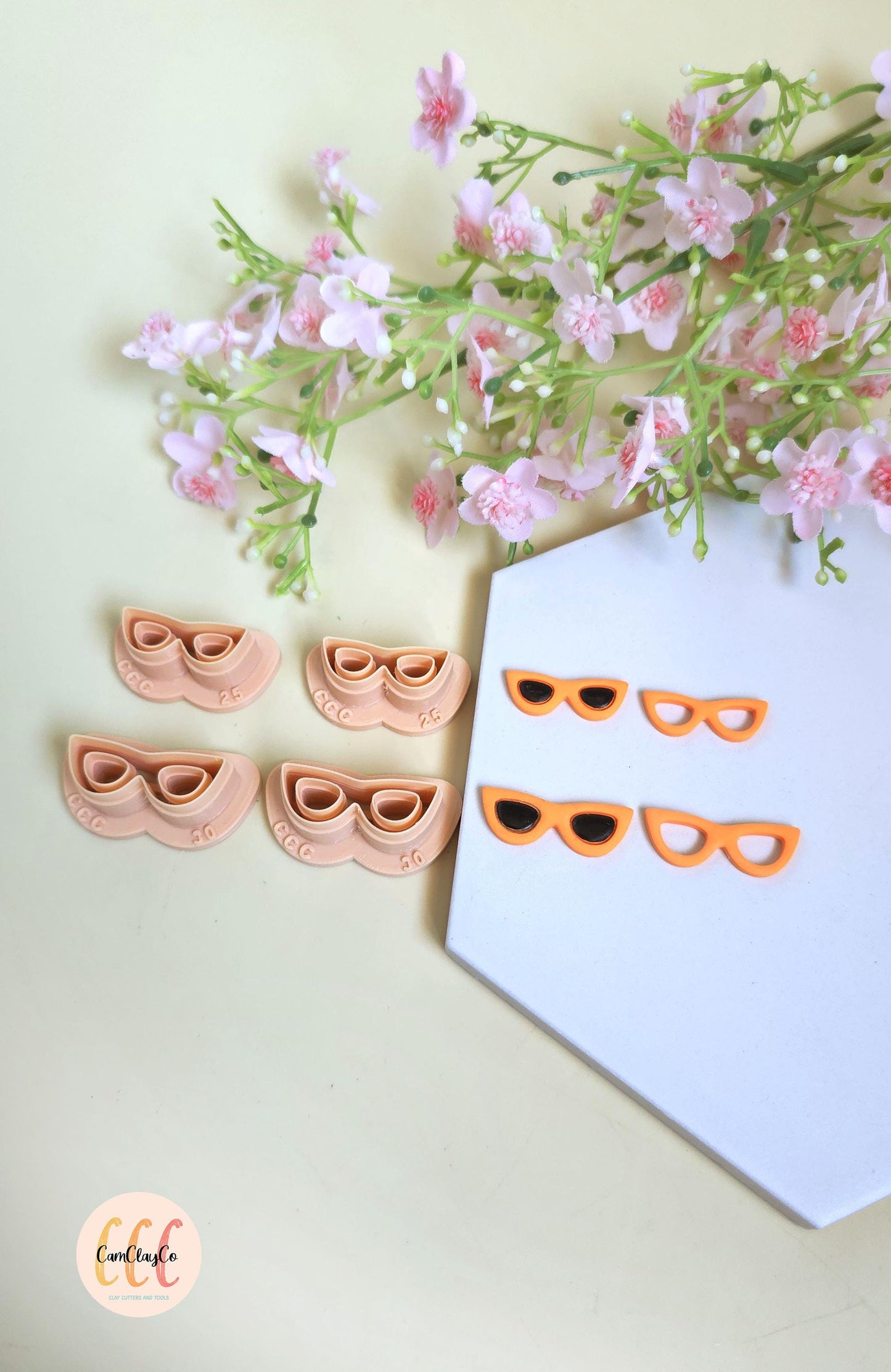 Emporte-pièces 3D en forme de lunettes de soleil pour la fabrication de bijoux en argile polymère, créoles interchangeables, pampilles