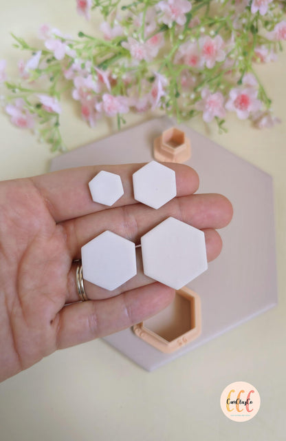 Emporte-pièces 3D en forme d'hexagones pour fabrication de bijoux en argile polymère