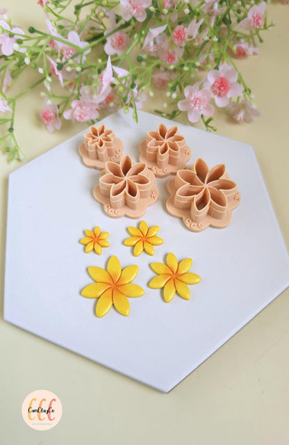 Emporte-pièces 3D en forme de fleurs 7 pétales pointus pour la fabrication de bijoux en argile polymère, pampilles, créoles interchangeables