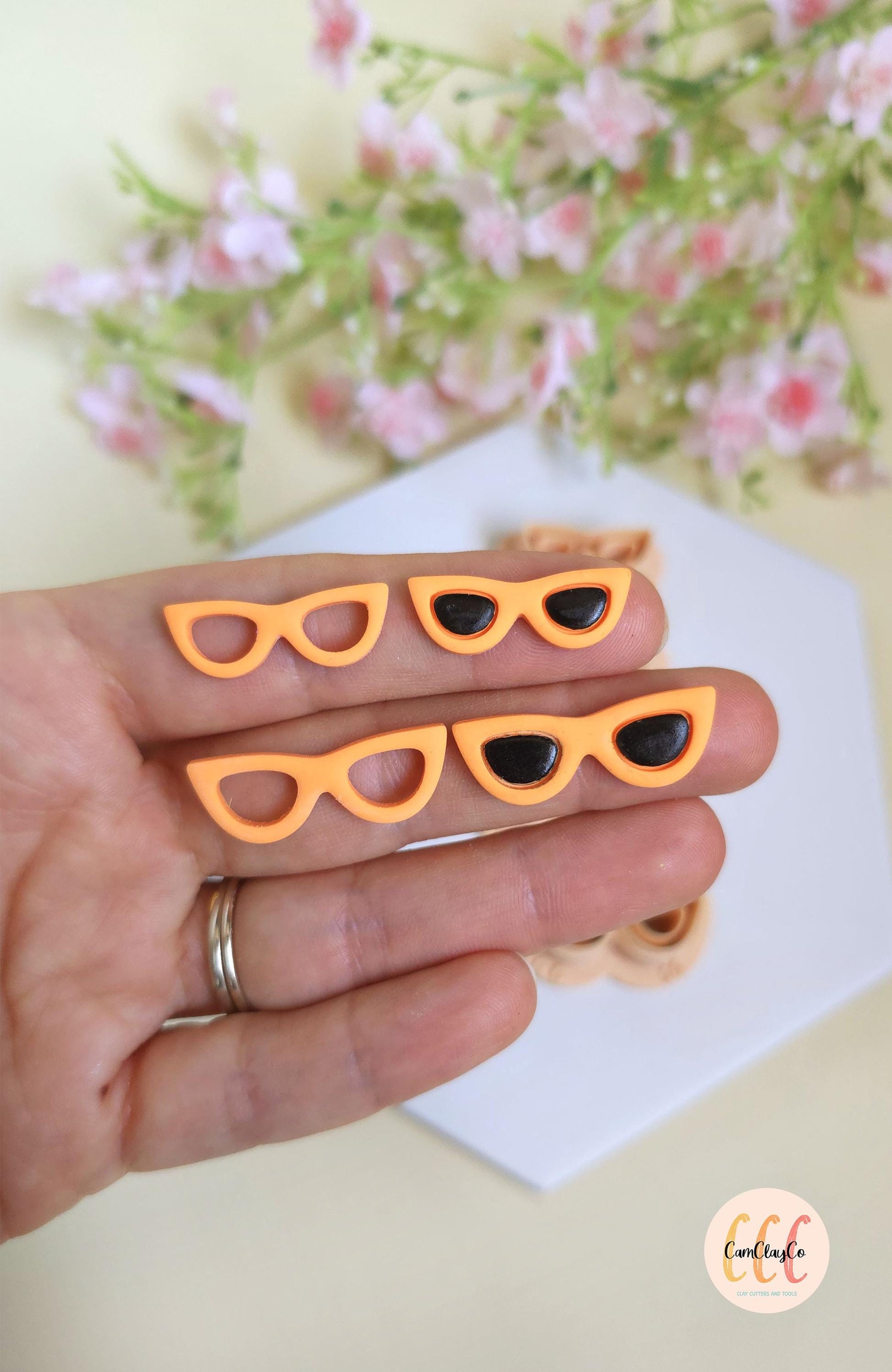 Emporte-pièces 3D en forme de lunettes de soleil pour la fabrication de bijoux en argile polymère, créoles interchangeables, pampilles