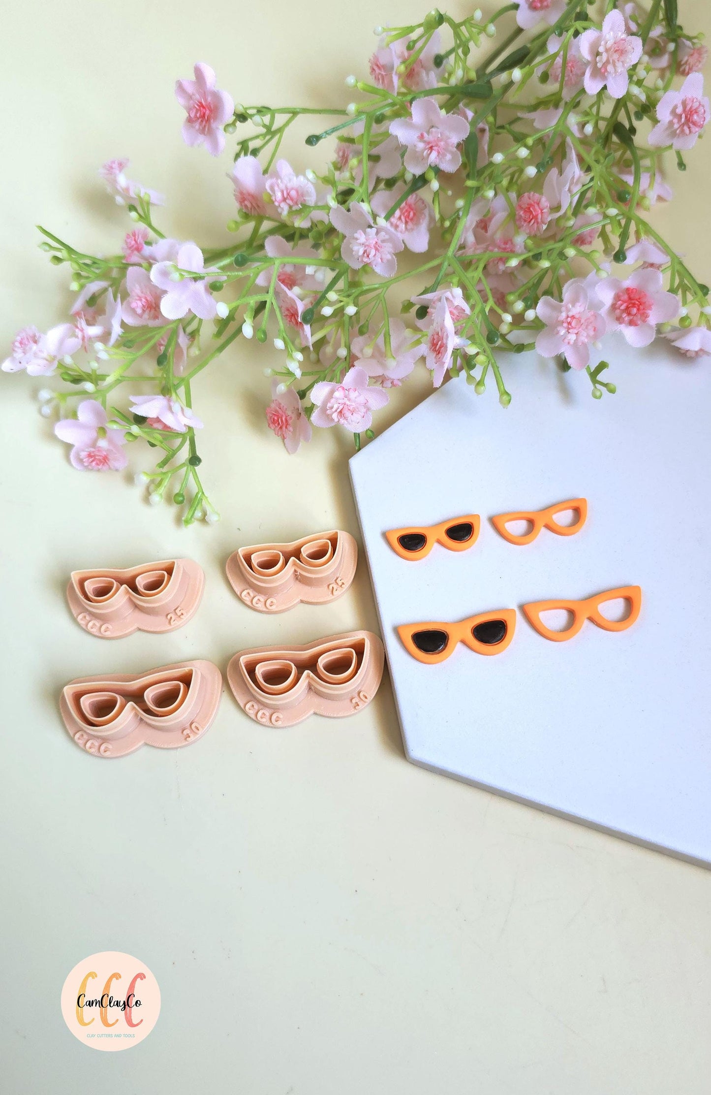 Emporte-pièces 3D en forme de lunettes de soleil pour la fabrication de bijoux en argile polymère, créoles interchangeables, pampilles