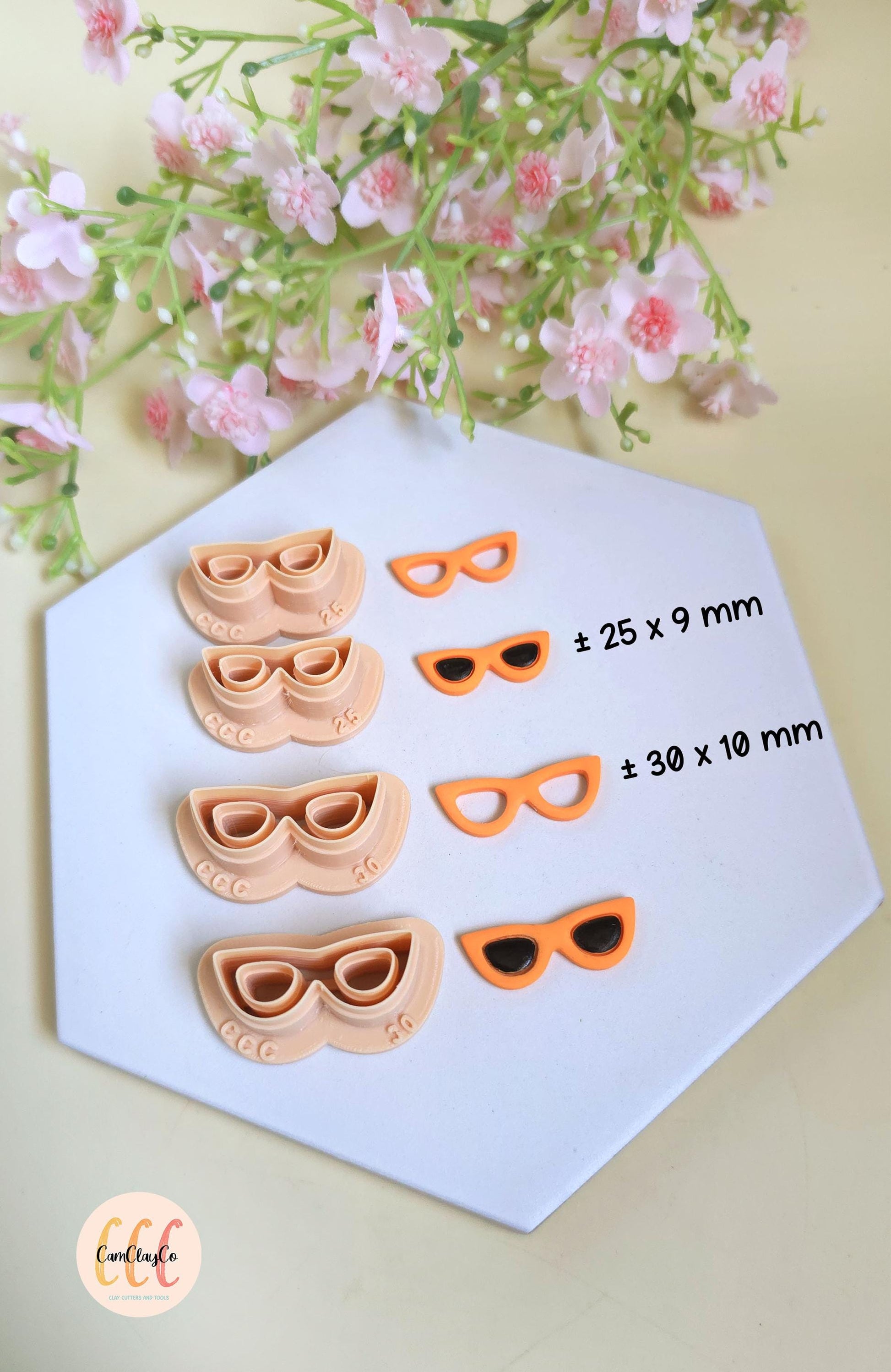 Emporte-pièces 3D en forme de lunettes de soleil pour la fabrication de bijoux en argile polymère, créoles interchangeables, pampilles