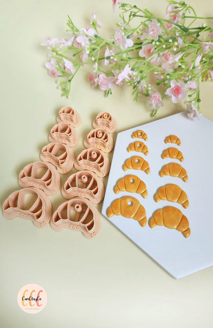 Emporte-pièces 3D en forme de croissants pour la fabrication de bijoux en argile polymère, créoles interchangeables, pampilles