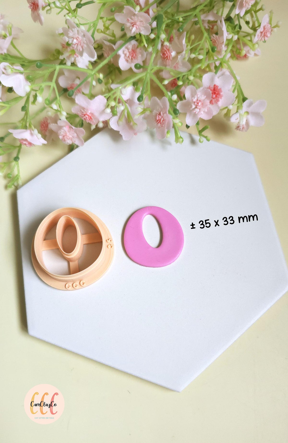 Emporte-pièce ovale organique gros centre ovale pour la fabrication de bijoux en argile polymère, créoles interchangeables, pampilles