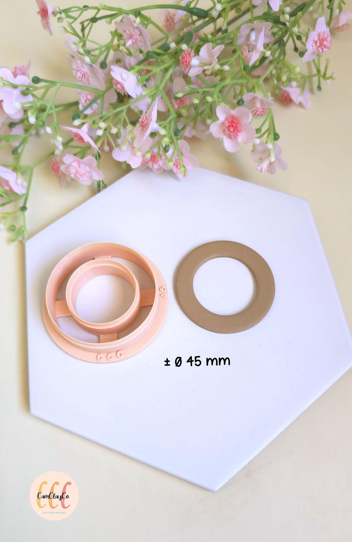 Emporte-pièce 3D en forme de cercle creux épais pour la fabrication de bijoux en argile polymère