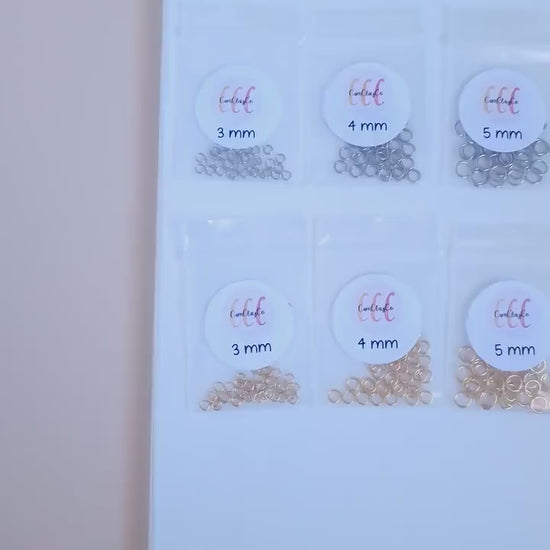 Anneaux de jonction en acier inoxydable, doré et argenté, différents diamètres - 40 pièces